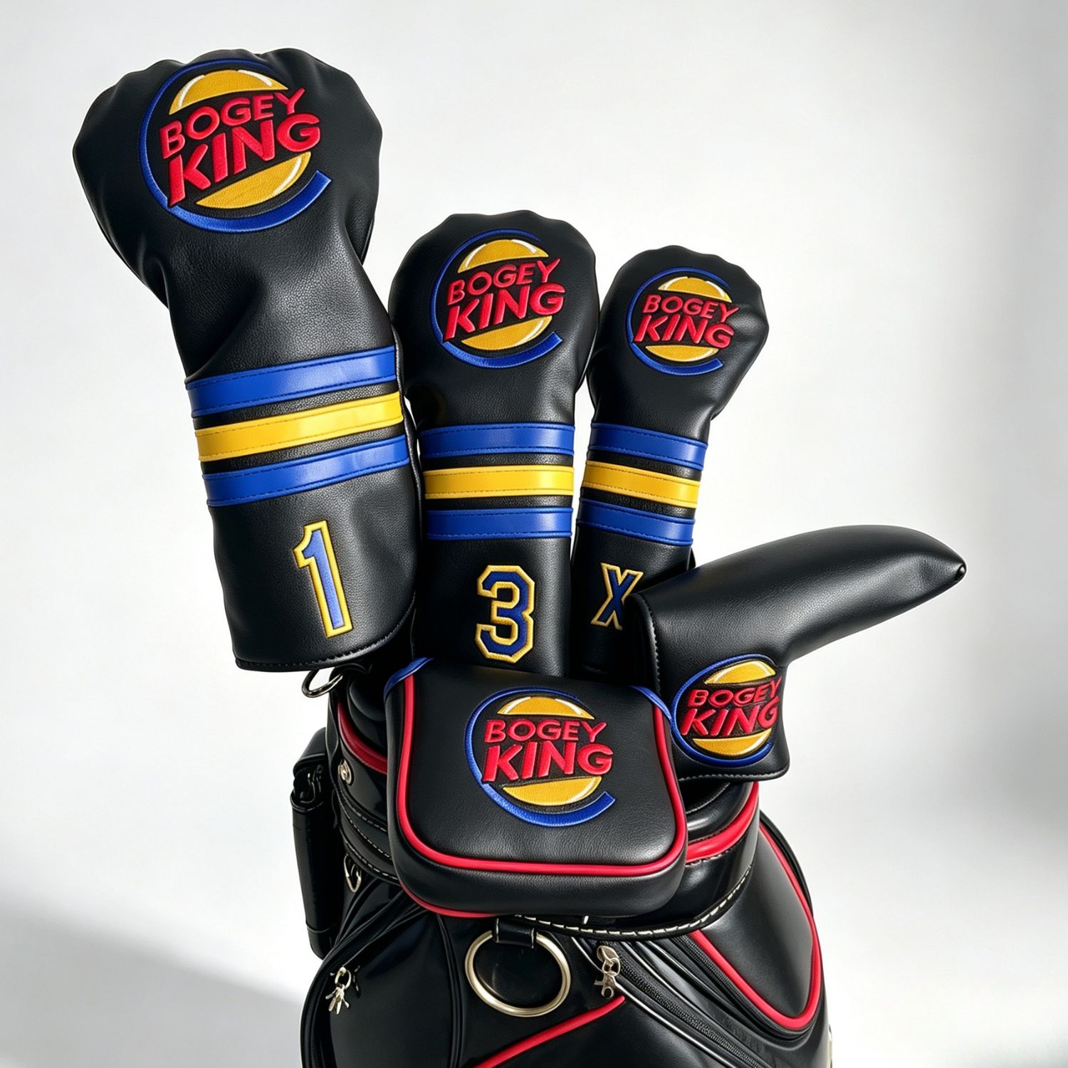 Golf Clubs - Lustige Bogey King Golf-Schlägerhüllen, Golf-Mallet-Blade-Putter-Abdeckung, Blade-Putter-Abdeckung,