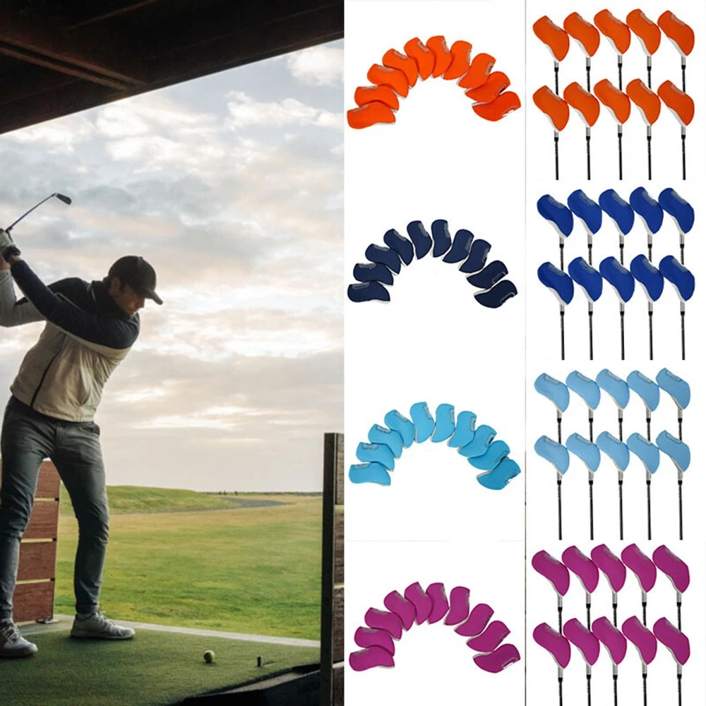 Golf Clubs - Durchsichtige, sichtbare Schlägerkopfhüllen, 10 Stück, Golf-Schlägerkopfhüllen,